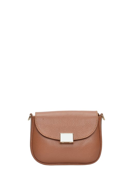 Anna Luchini Brown Rundleer Tas - Image 1