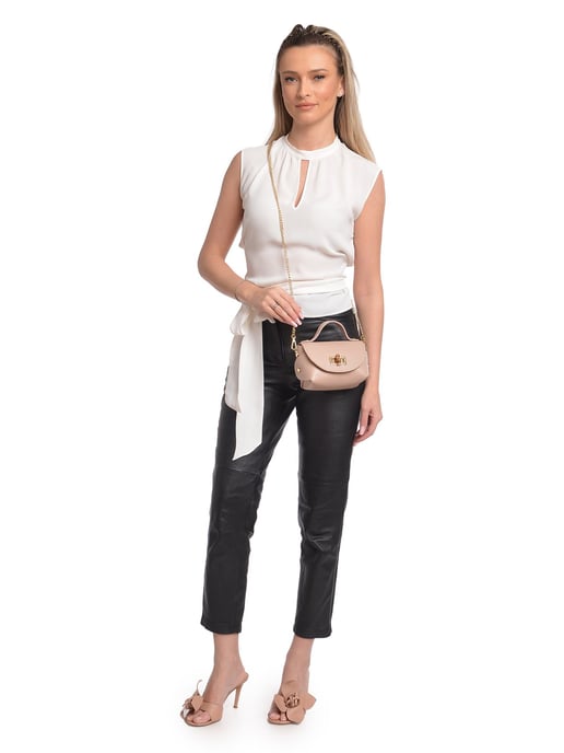 Anna Luchini Rose Rundleer Tas - Image 5