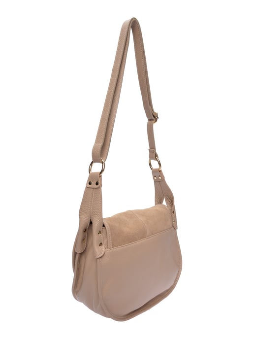 Luisa Vannini Beige Rundleer Tas - Image 2