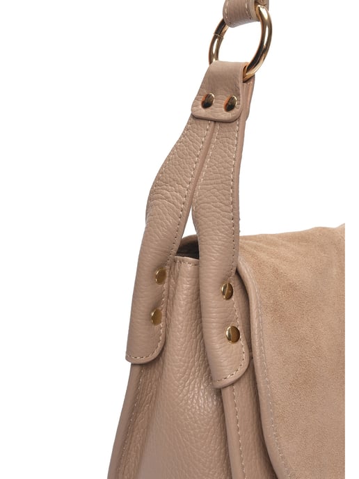 Luisa Vannini Beige Rundleer Tas - Image 3