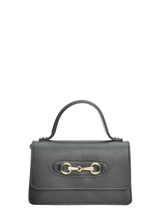 Isabella Rhea Zwart Rundleer Tas - Image 1