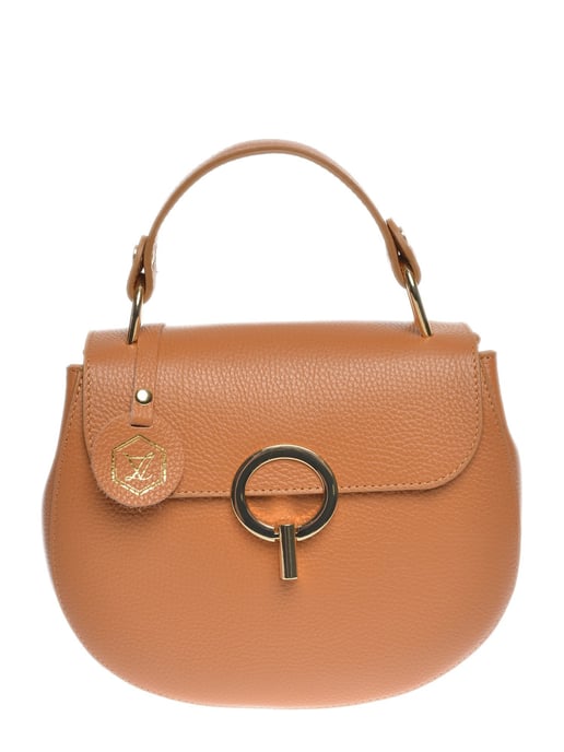 Luisa Vannini Brown Rundleer Tas - Image 1