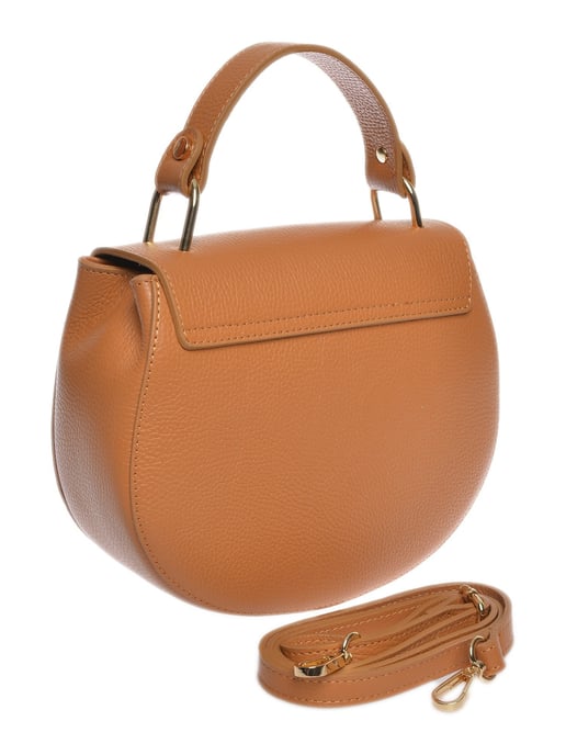 Luisa Vannini Brown Rundleer Tas - Image 2