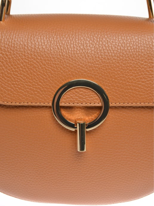 Luisa Vannini Brown Rundleer Tas - Image 3