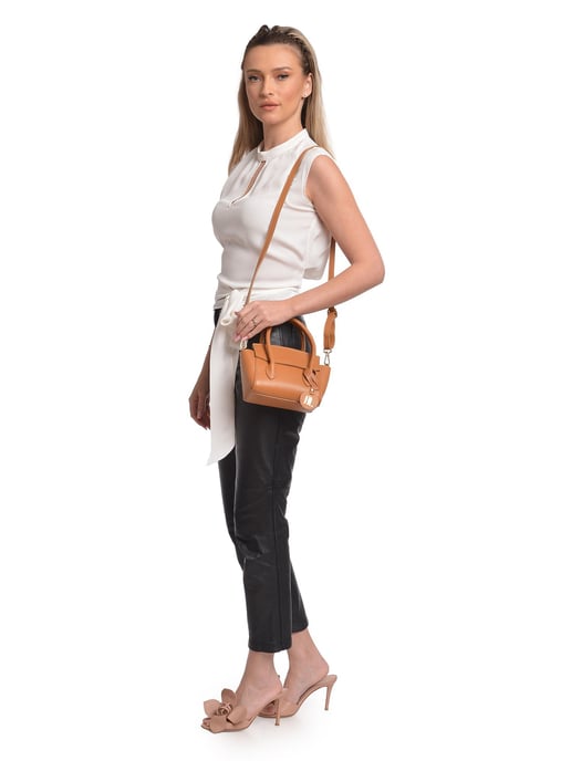 Anna Luchini Brown Leather Bag - Image 5