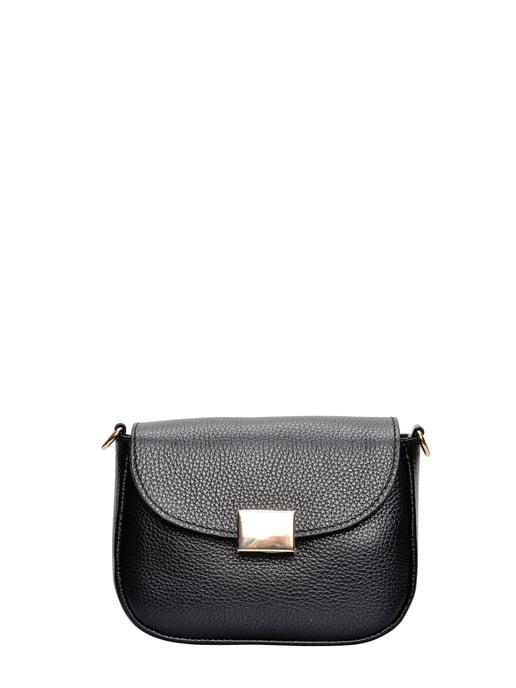 Anna Luchini Zwart Rundleer Tas - Image 1