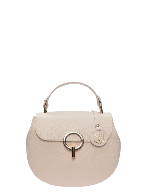 Luisa Vannini Beige Rundleer Tas - Image 1