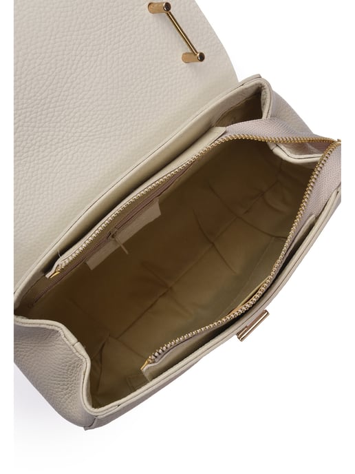 Luisa Vannini Beige Rundleer Tas - Image 4