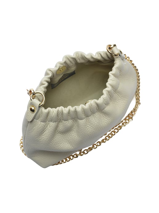 Isabella Rhea Beige Rundleer Tas - Image 4