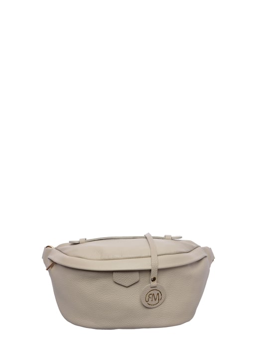 Roberta M Beige Rundleer Tas - Image 1