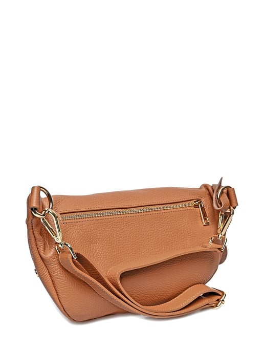 Anna Luchini Brown Rundleer Tas - Image 2