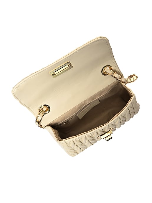 Luisa Vannini  Beige Leather Bag - Image 4