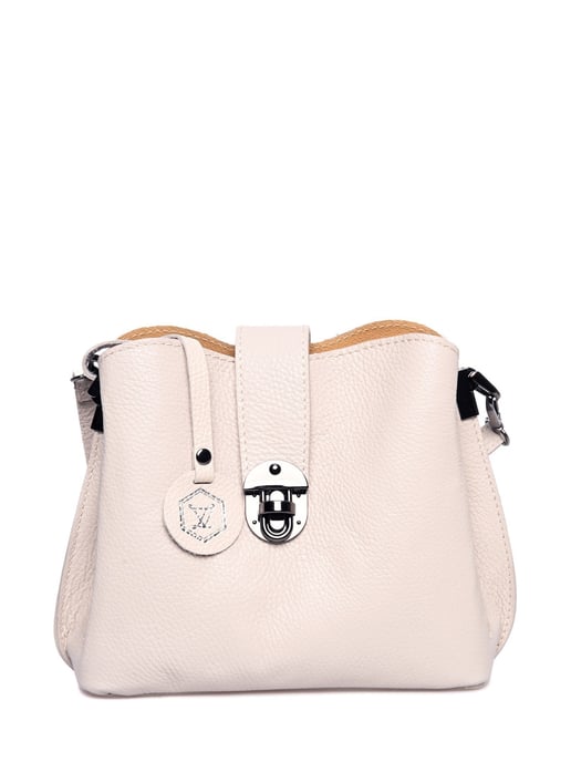 Luisa Vannini Beige Rundleer Tas - Image 1