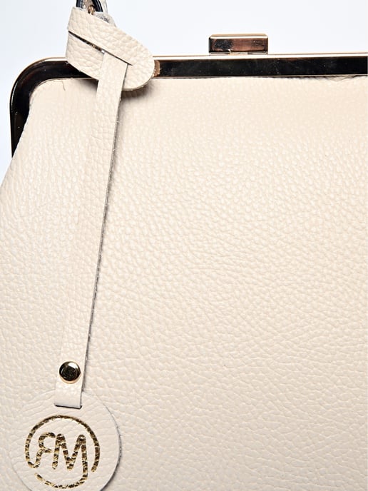 Roberta M Beige Rundleer Tas - Image 3