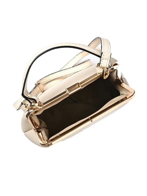 Roberta M Beige Rundleer Tas - Image 4