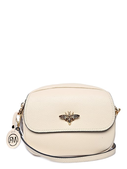Roberta M Beige Rundleer Tas - Image 1