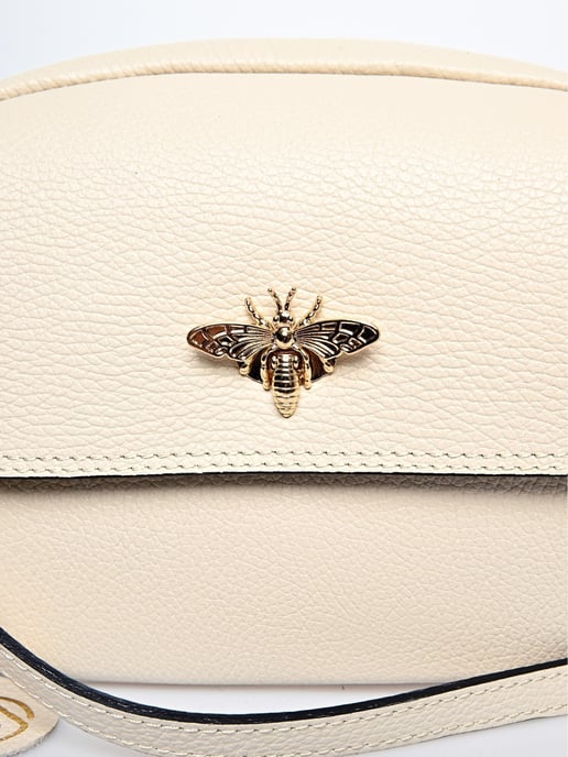 Roberta M Beige Rundleer Tas - Image 3