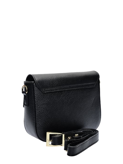 Anna Luchini Zwart Rundleer Tas - Image 2