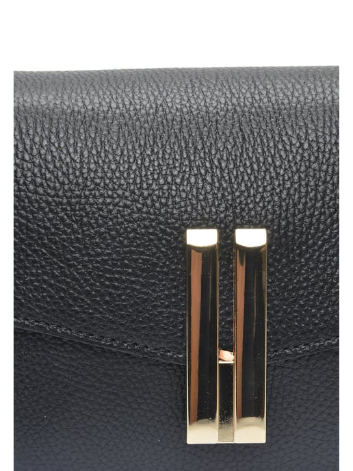 Anna Luchini Zwart Rundleer Tas - Image 3