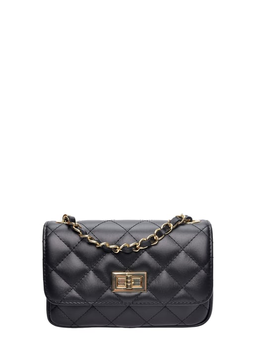 Luisa Vannini Zwart Rundleer Tas - Image 1
