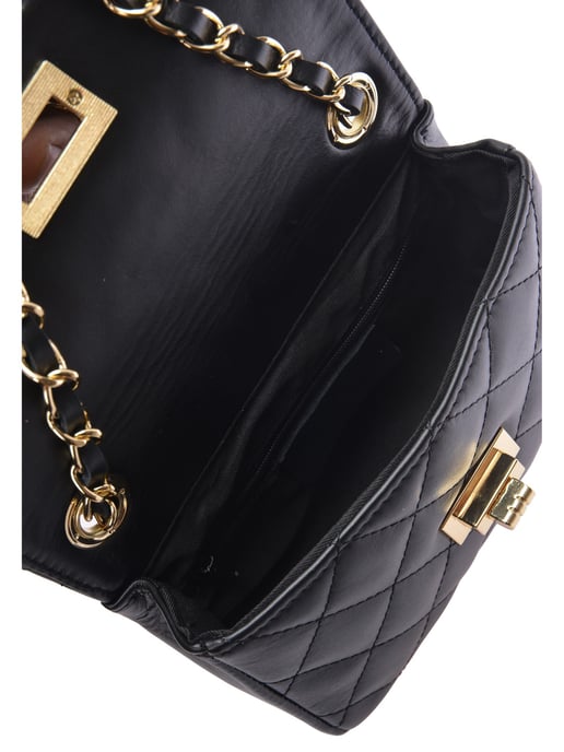 Luisa Vannini Zwart Rundleer Tas - Image 4