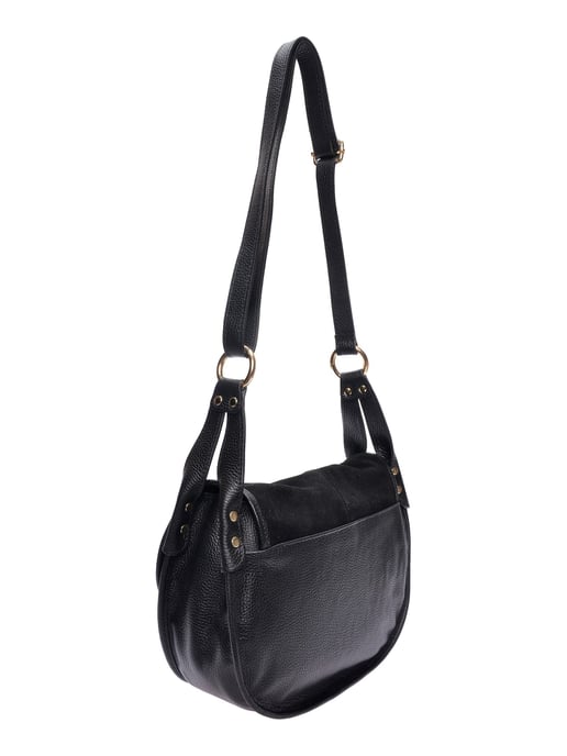 Luisa Vannini Zwart Rundleer Tas - Image 2