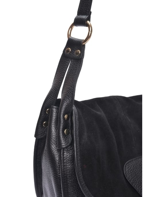 Luisa Vannini Zwart Rundleer Tas - Image 3