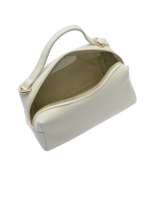 Isabella Rhea Beige Rundleer Tas - Image 4