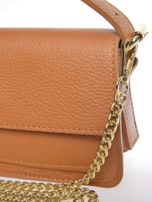 Anna Luchini Brown Rundleer Tas - Image 3