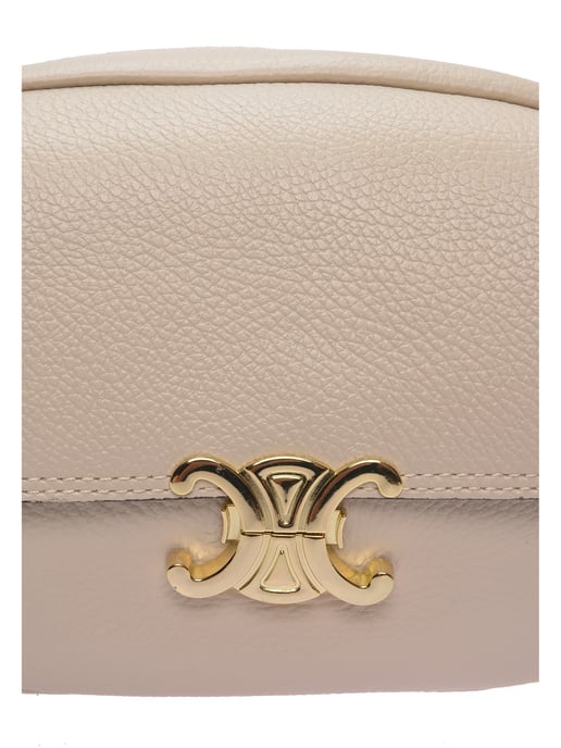 Luisa Vannini Beige Leather Bag - Image 3