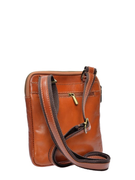 Anna Luchini Brown Rundleer Tas - Image 2