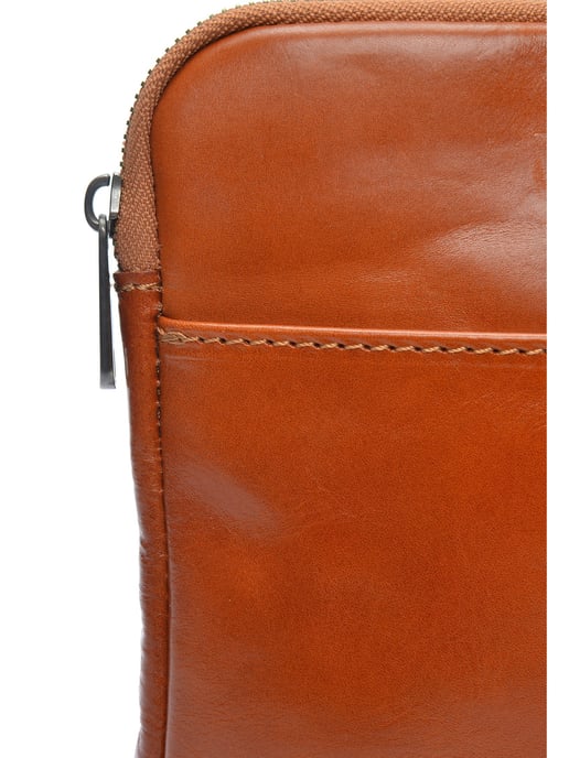 Anna Luchini Brown Rundleer Tas - Image 3