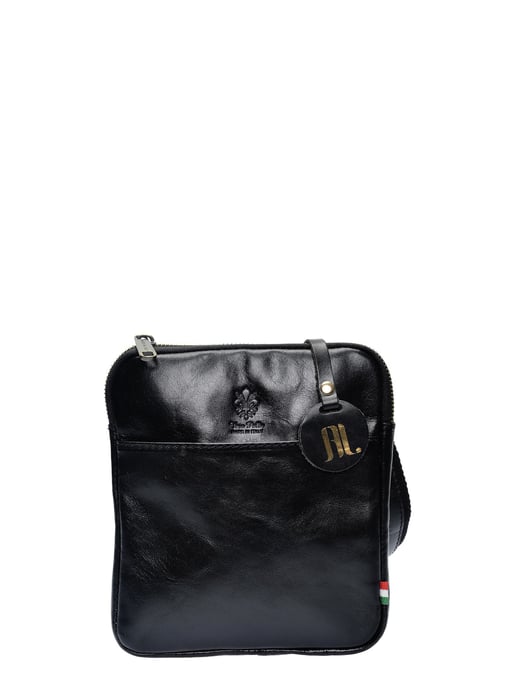 Anna Luchini Zwart Rundleer Tas - Image 1