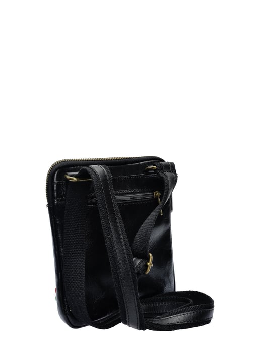 Anna Luchini Zwart Rundleer Tas - Image 2
