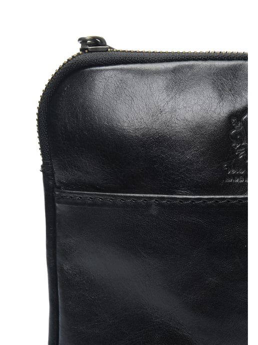 Anna Luchini Zwart Rundleer Tas - Image 3