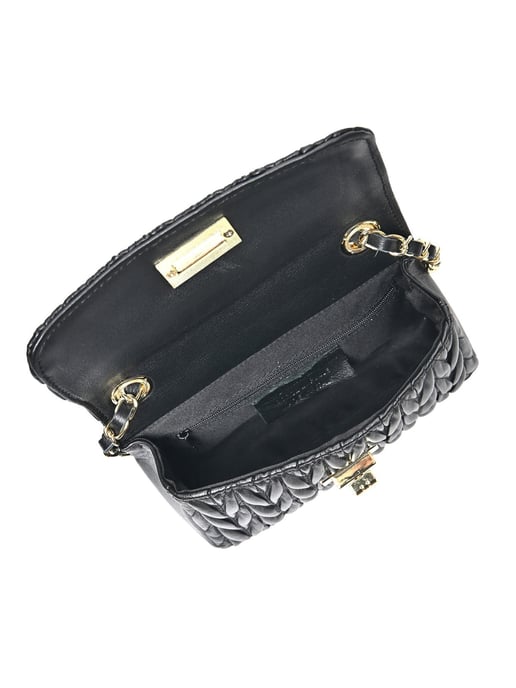 Luisa Vannini Zwart Rundleer Tas - Image 4