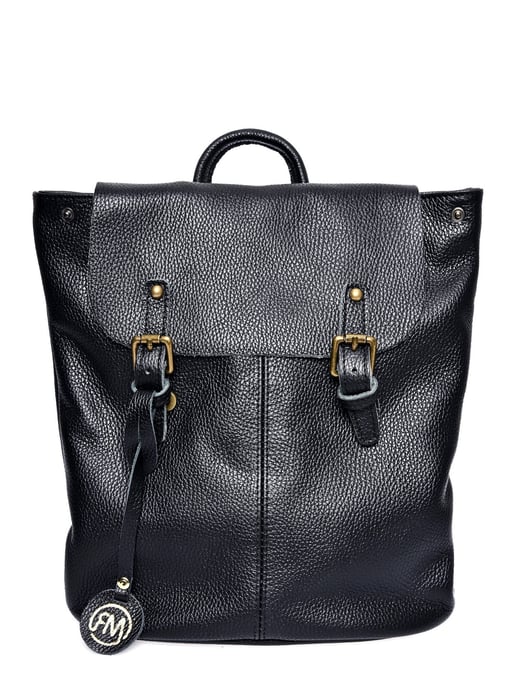 Roberta M Black Leather Bag - Image 1
