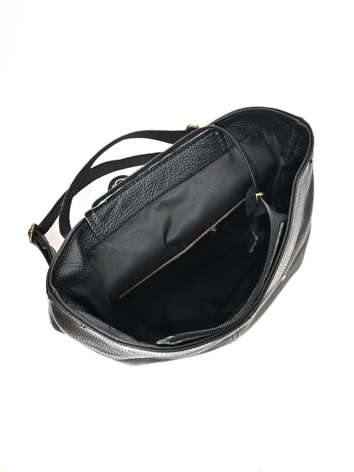 Roberta M Black Leather Bag - Image 4