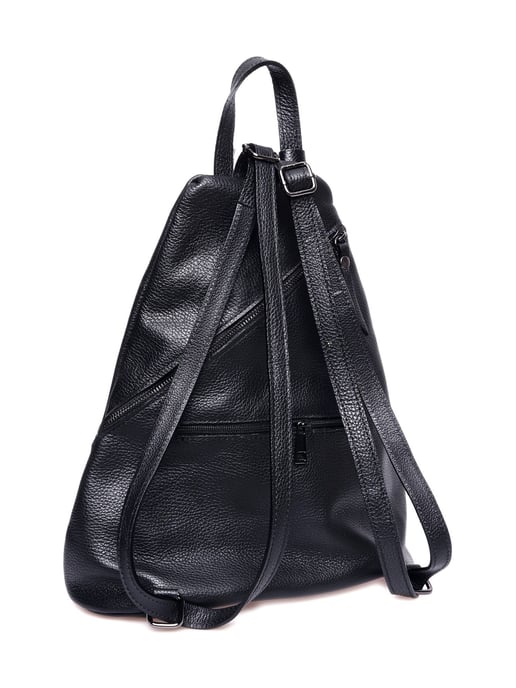 Luisa Vannini Zwart Rundleer Tas - Image 2