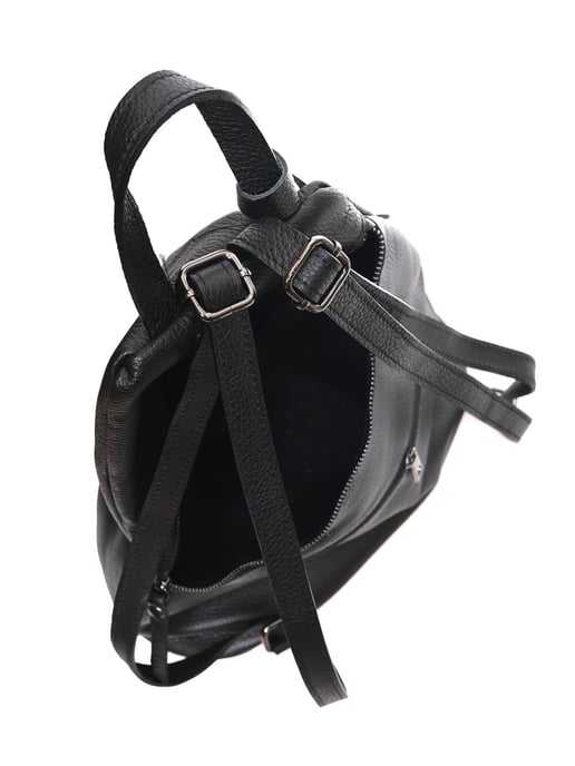 Luisa Vannini Zwart Rundleer Tas - Image 4