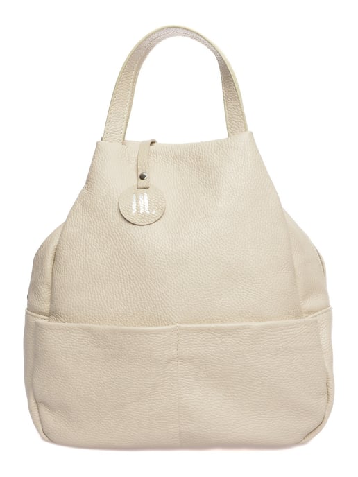Anna Luchini Beige Leather Bag - Image 1