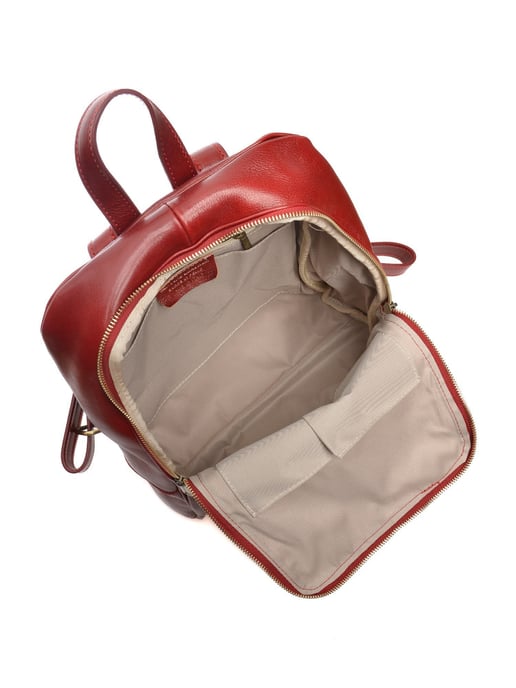 Anna Luchini Rood Rundleer Tas - Image 4