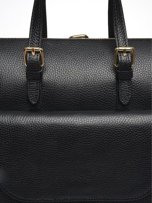 Luisa Vannini Zwart Rundleer Tas - Image 3