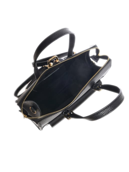 Luisa Vannini Zwart Rundleer Tas - Image 4
