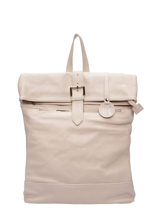 Isabella Rhea Beige Rundleer Tas - Image 1
