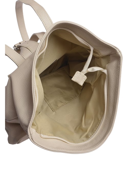Isabella Rhea Beige Rundleer Tas - Image 4