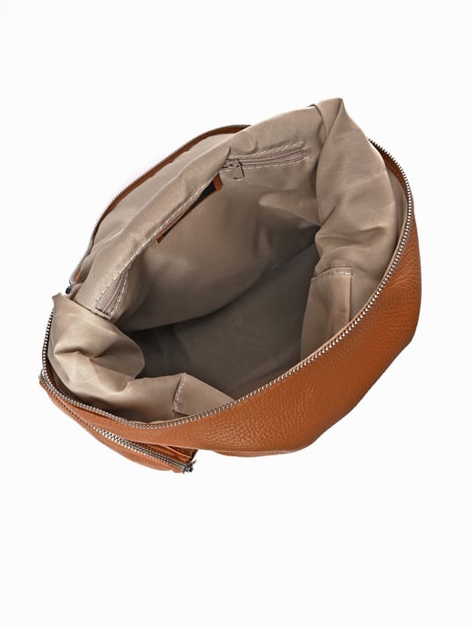 Luisa Vannini Brown Rundleer Tas - Image 4