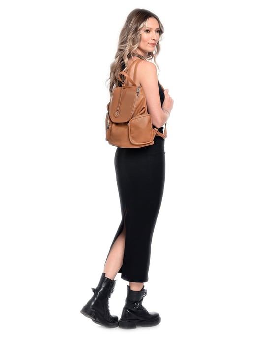 Luisa Vannini Brown Rundleer Tas - Image 5