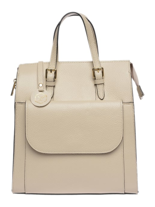 Luisa Vannini Beige Leather Bag - Image 1