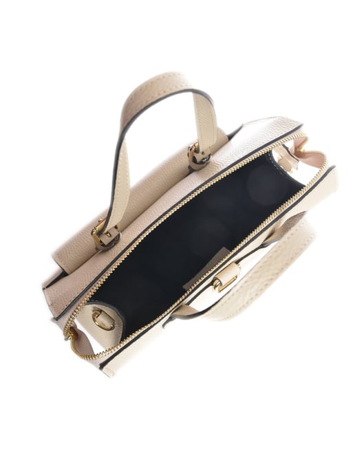 Luisa Vannini Beige Leather Bag - Image 4